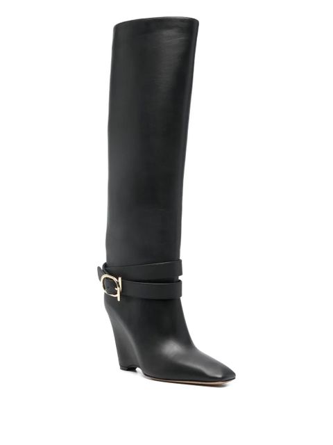 Ferragamo strap wedge boots - Black - zdjęcie produktu nr 2