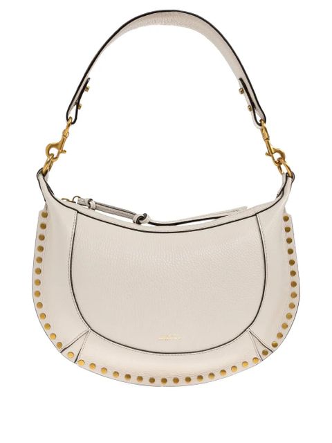 ISABEL MARANT Naoko studded leather shoulder bag - Neutrals