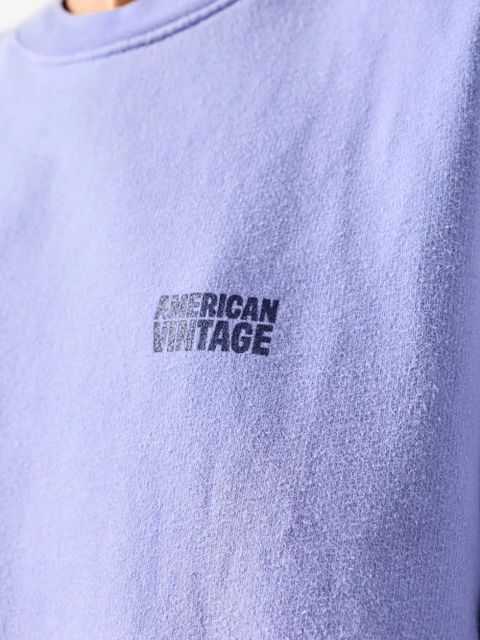 American Vintage Plizzy round-neck sweatshirt - Purple