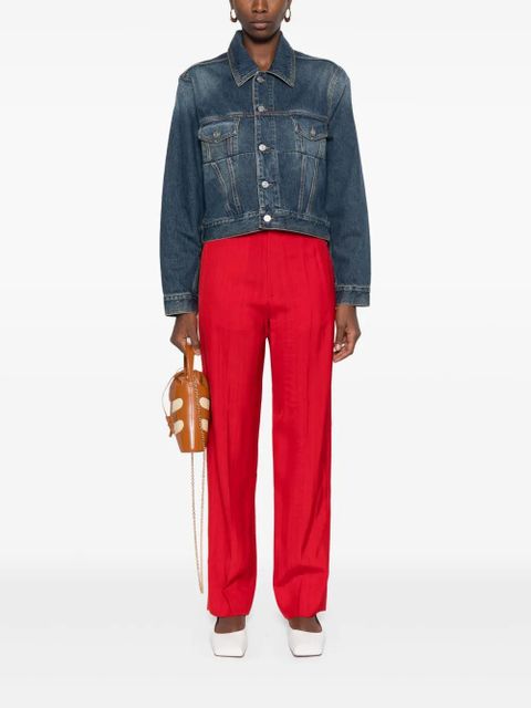 Victoria Beckham cropped denim jacket - Blue - zdjęcie produktu nr 2