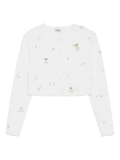 Simkhai Zadie embellished cropped cardigan - White - zdjęcie produktu nr 1