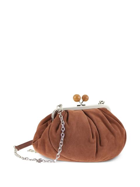 Weekend Max Mara small Pasticcino suede clutch bag - Brown