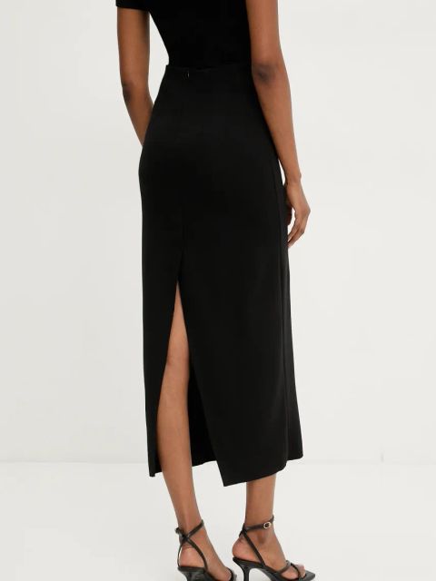 Answear.LAB spódnica kolor czarny midi ołówkowa