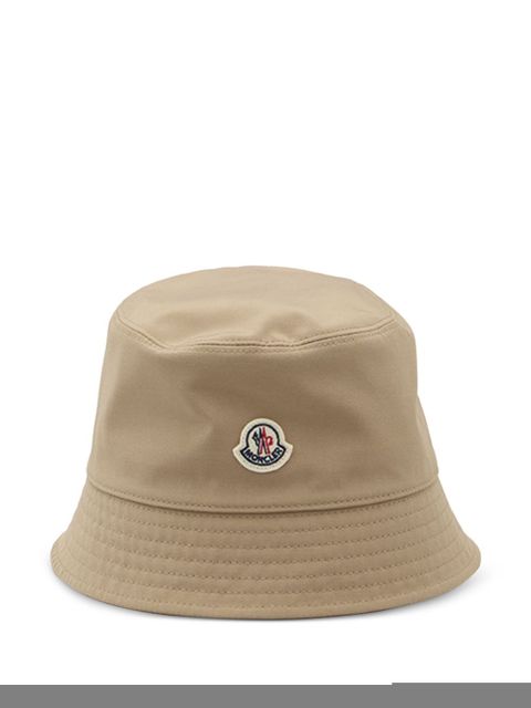 Moncler logo-patch bucket hat - Neutrals
