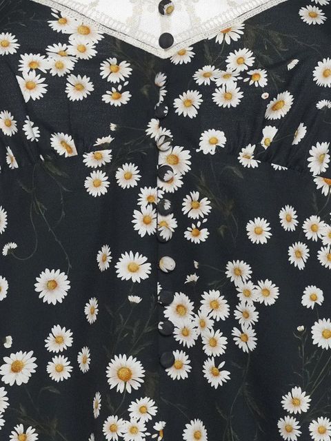 ERES Toi floral-print pajama top - Black