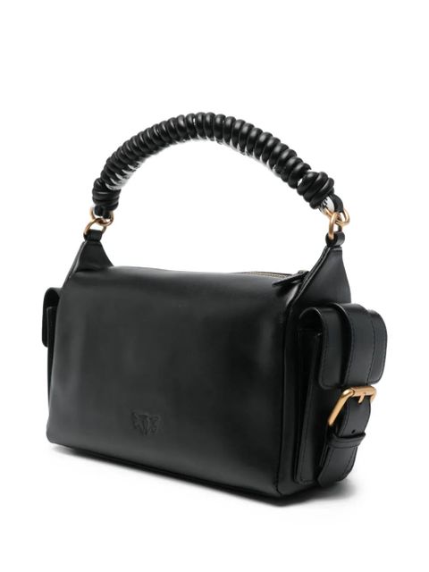 PINKO braided-handle pocket tote bag - Black - zdjęcie produktu nr 2