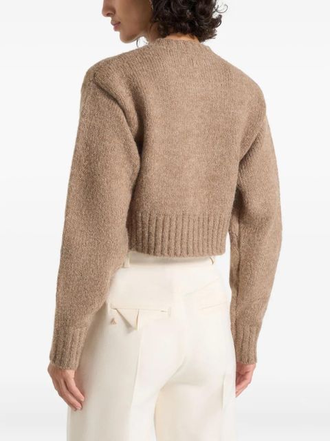 Manière De Voir Caren brushed button cardigan - Neutrals