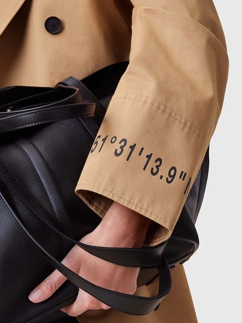 AllSaints trencz bawełniany DEMMI damski kolor beżowy przejściowy dwurzędowy W027OC