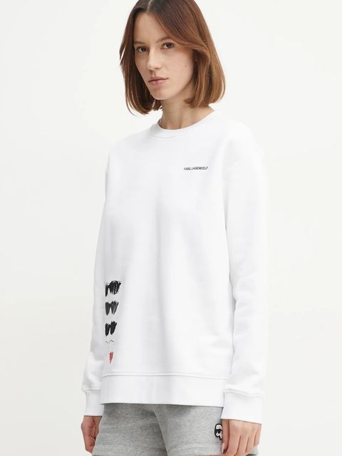 Karl Lagerfeld bluza damska kolor biały z nadrukiem A1W20076 - zdjęcie produktu nr 1