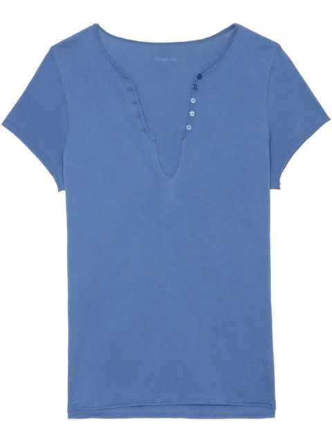 Zadig&Voltaire deep v-neck t-shirt - Blue - zdjęcie produktu nr 1