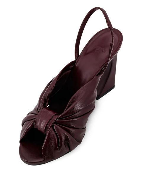 FENDI Arco twisted-design heeled pumps - Purple