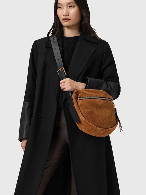 AllSaints torebka zamszowa