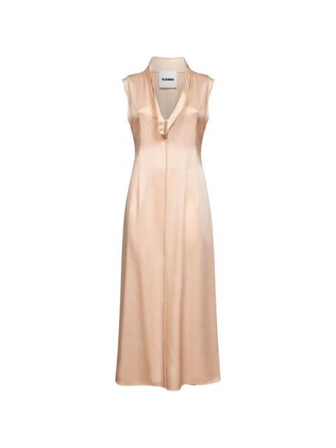 Jil Sander V-neck sleeveless midi dress - Neutrals - zdjęcie produktu nr 1