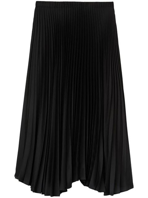 Jil Sander high-waist pleated midi skirt - Black - zdjęcie produktu nr 1