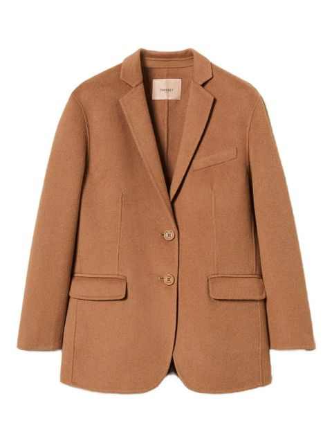 TWINSET single-breasted wool coat - Brown - zdjęcie produktu nr 1