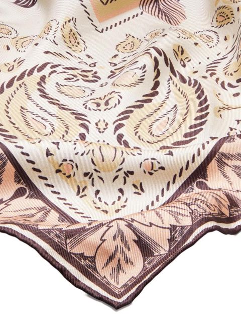 Tory Burch Cockatoo bandana silk square scarf - Neutrals