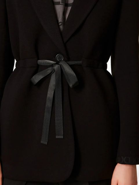 TWINSET scuba-fabric tie-waist blazer - Black