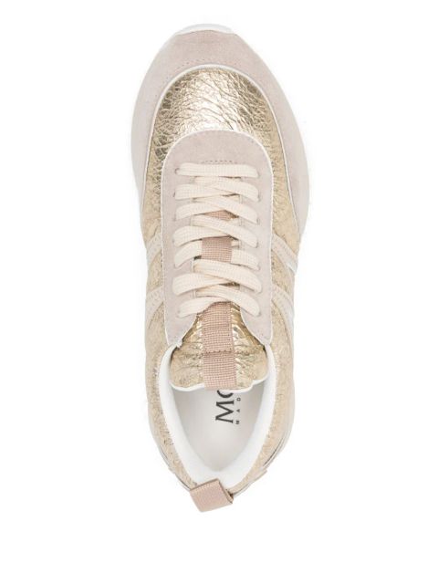 Moncler Pacey leather sneakers - Gold - zdjęcie produktu nr 2