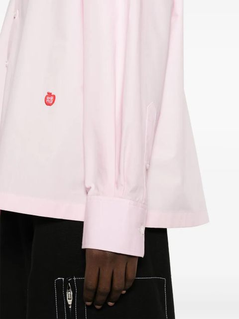 Alexander Wang logo-patch cotton shirt - Pink