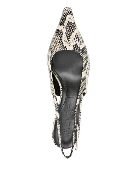 Aeyde 40mm snakeskin slingback pumps - Neutrals