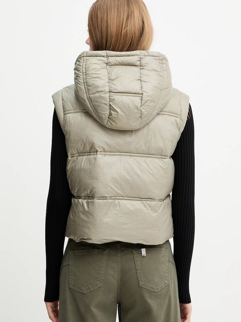 Guess bezrękawnik ERNESTINE kolor zielony zimowy W5YL11 WHDO2