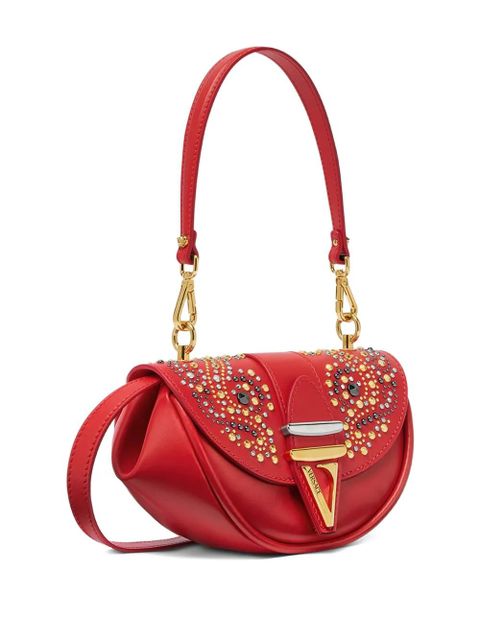 Versace Virtus crystal-embellished shoulder bag - Red