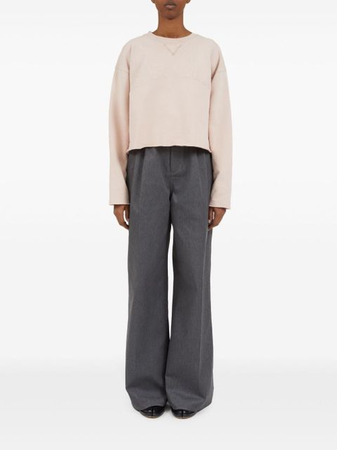 Maison Margiela logo-appliqué cotton sweatshirt - Pink - zdjęcie produktu nr 2