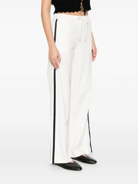 TWINSET side-stripe track pants - White