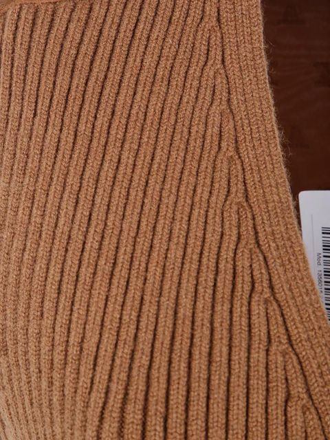 Max Mara V-neck ribbed-knit vest - Brown