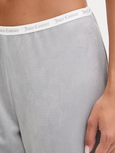 Juicy Couture spodnie lounge damskie kolor szary proste high waist JCLBJ225508