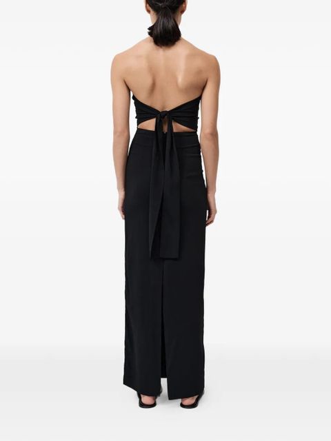 St. Agni ruched strapless maxi dress - Black