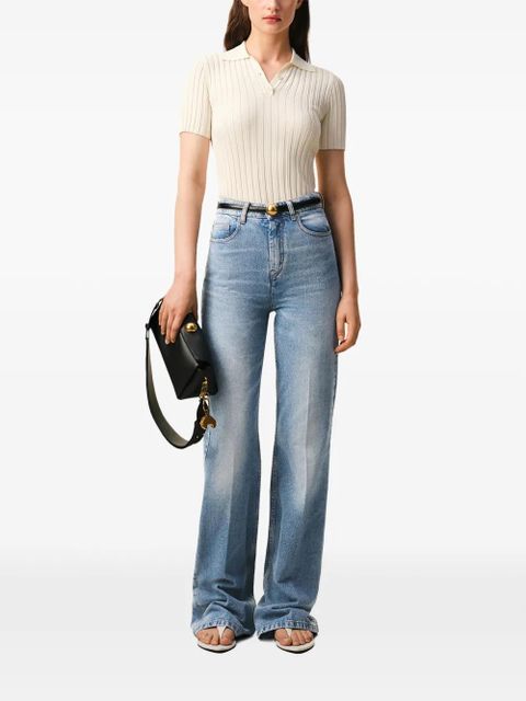 AMI Paris flare-fit cotton jeans - Blue - zdjęcie produktu nr 2