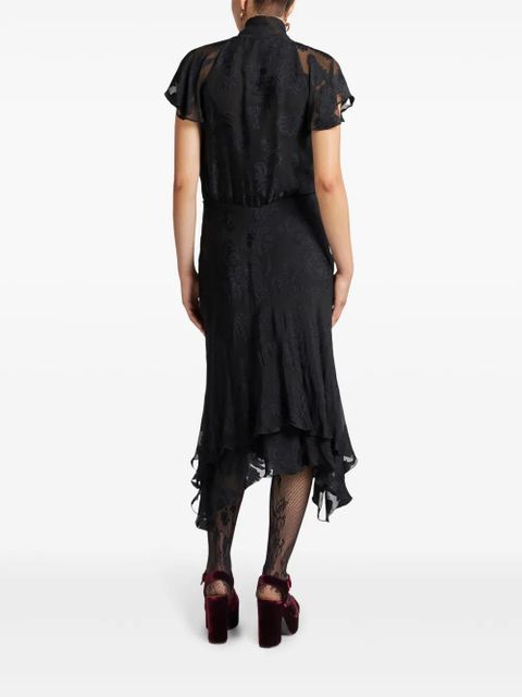 ETRO chiffon midi dress - Black - zdjęcie produktu nr 2