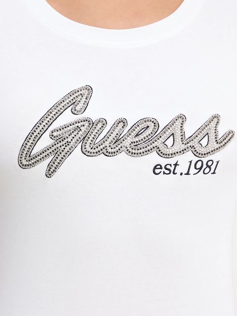 Guess t-shirt damski kolor biały W5YI16 J1314