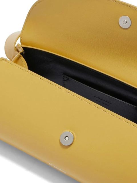 Jil Sander small Cannolo leather shoulder bag - Yellow