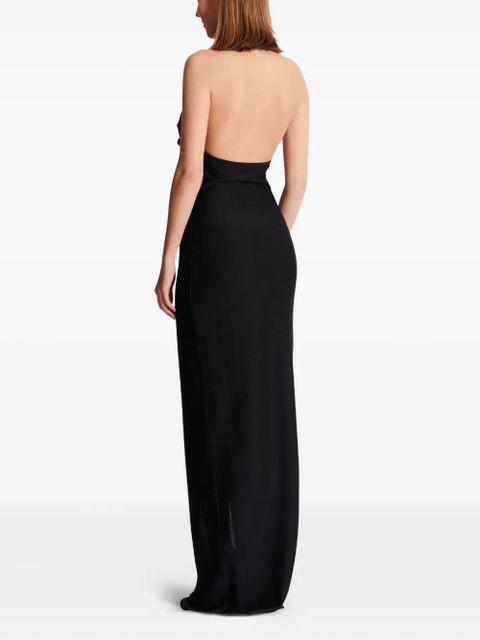 Balmain halterneck maxi dress - Black