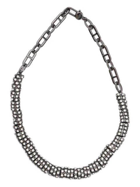 Max Mara crystal-embellished necklaces - Grey - zdjęcie produktu nr 1