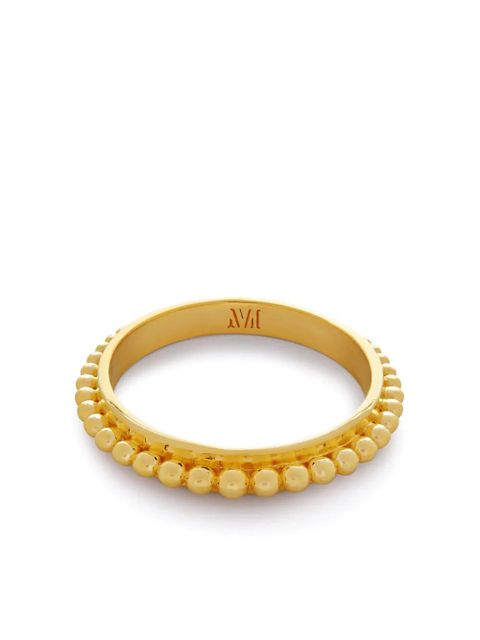 Monica Vinader Deia bead-embellished stacking ring - Gold