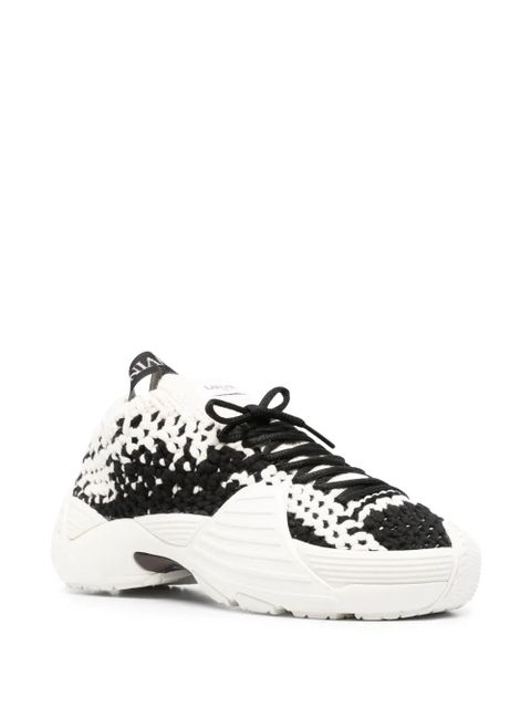 Lanvin Flash-X crochet-knit sneakers - Neutrals