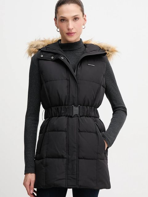 Pepe Jeans bezrękawnik puchowy kolor czarny zimowy PL4024335