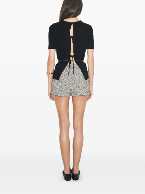 Tory Burch ribbed tie-back pullover - Black