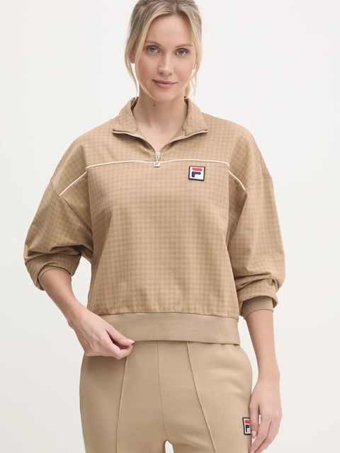 Fila bluza Liebau damska kolor beżowy wzorzysta FAW0879 - zdjęcie produktu nr 1