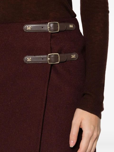 Max Mara buckled wrap skirt - Red