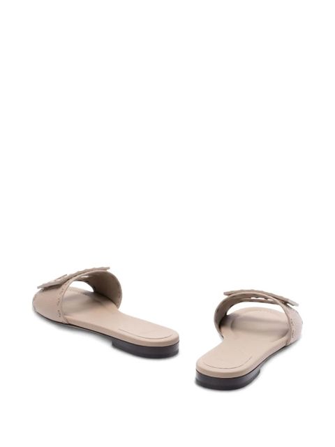 FENDI leather slides - Grey