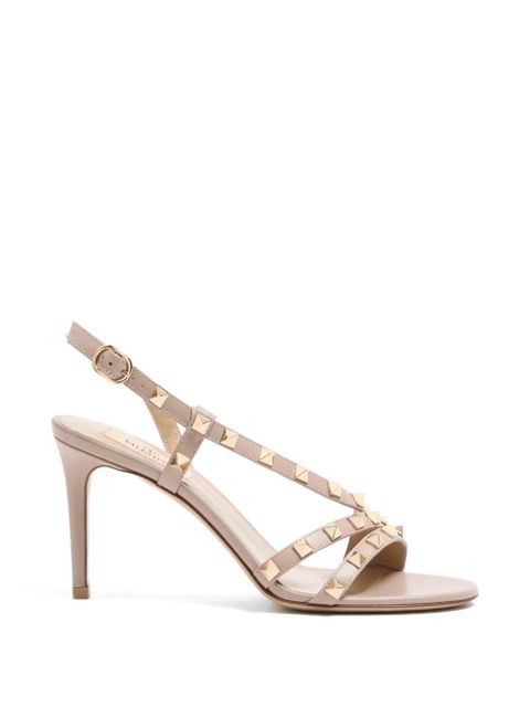 Valentino Garavani Rockstud calfskin sandals 85mm - Neutrals - zdjęcie produktu nr 1