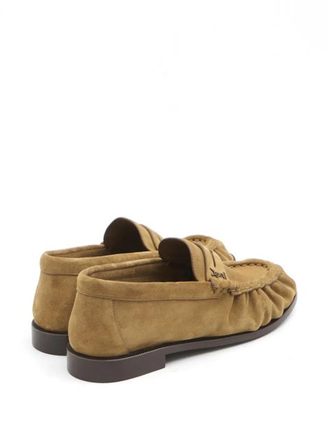 Saint Laurent gathered cassandre loafers - Neutrals