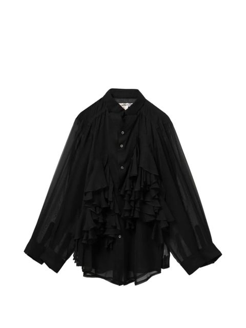 Comme Des Garçons ruffled shirt - Black - zdjęcie produktu nr 1