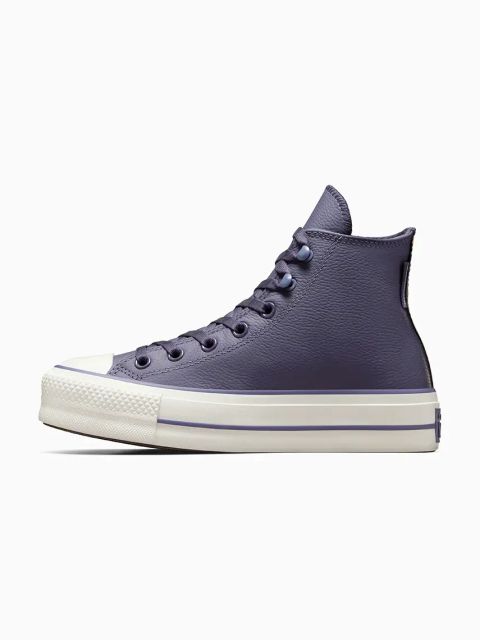 Converse trampki skórzane Chuck Taylor All Star Lift damskie kolor fioletowy A11159C
