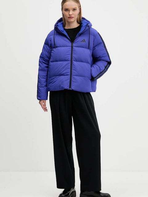 adidas kurtka puchowa Essentials Climawarm kolor fioletowy zimowa oversize JW9109