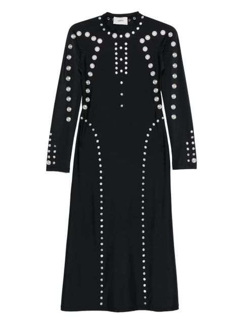 Coperni metallic-embellished long-sleeve dress - Black - zdjęcie produktu nr 1